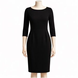 Classic Black LBD Wool Dress